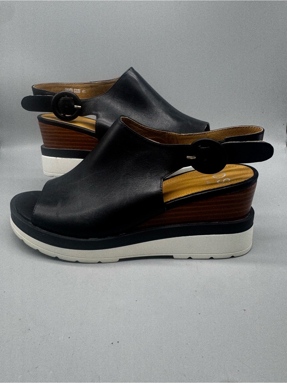 EOS - Jara Wedge in Jadin Black Women Size 9.5 /41 Sandals Summer Time Travel